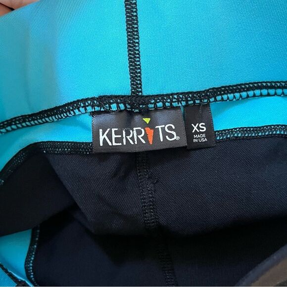 Kerrits 'Flow Rise' Tights in Black and Turquoise XS - Picture 8 of 9